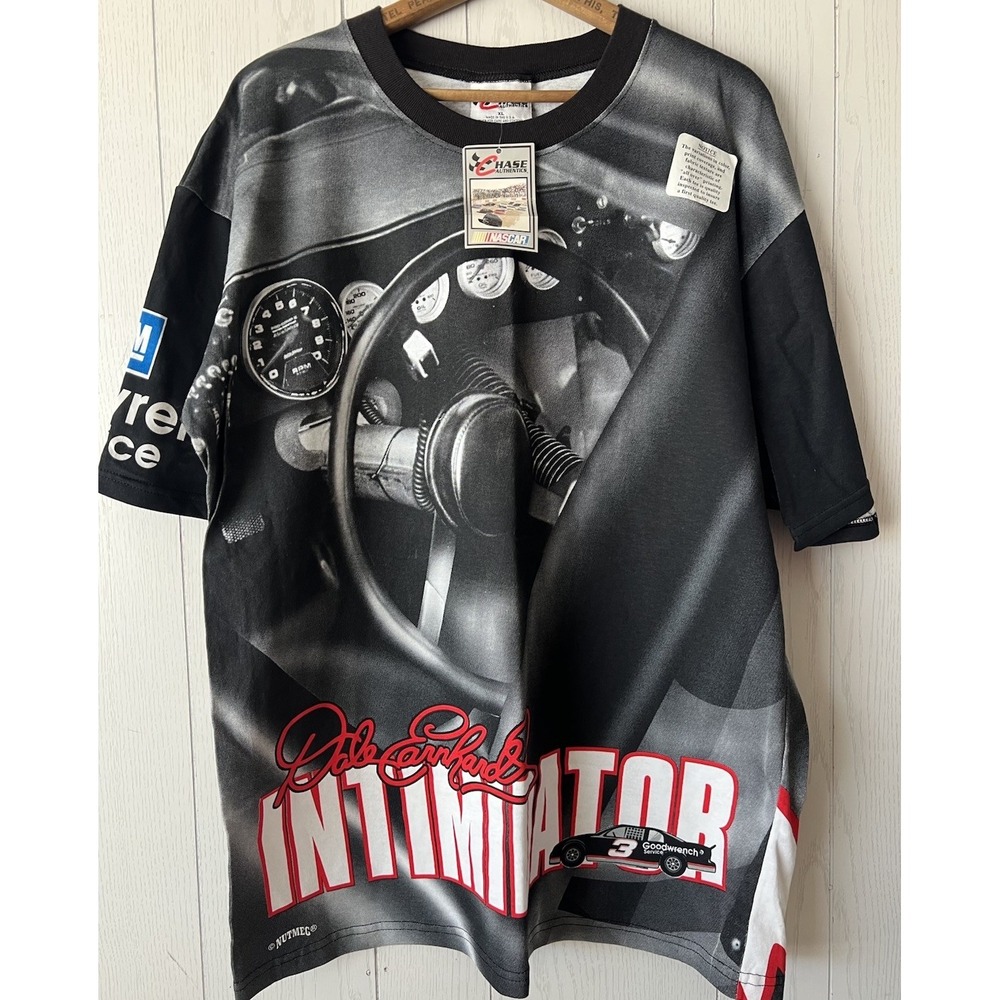 Vintage 1998 Dale Earnhardt Intimidator Shirt XL NWT Chase Authentics AOP NASCA